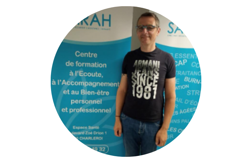 Pascal LECLERCQ : Formateur chez SARAH (Soins - Aide - Réconfort - Assistance - Humanité) asbl : Centre de formation à l'écoute, à l'accompagnement et au bien-être personnel et professionnel à Charleroi